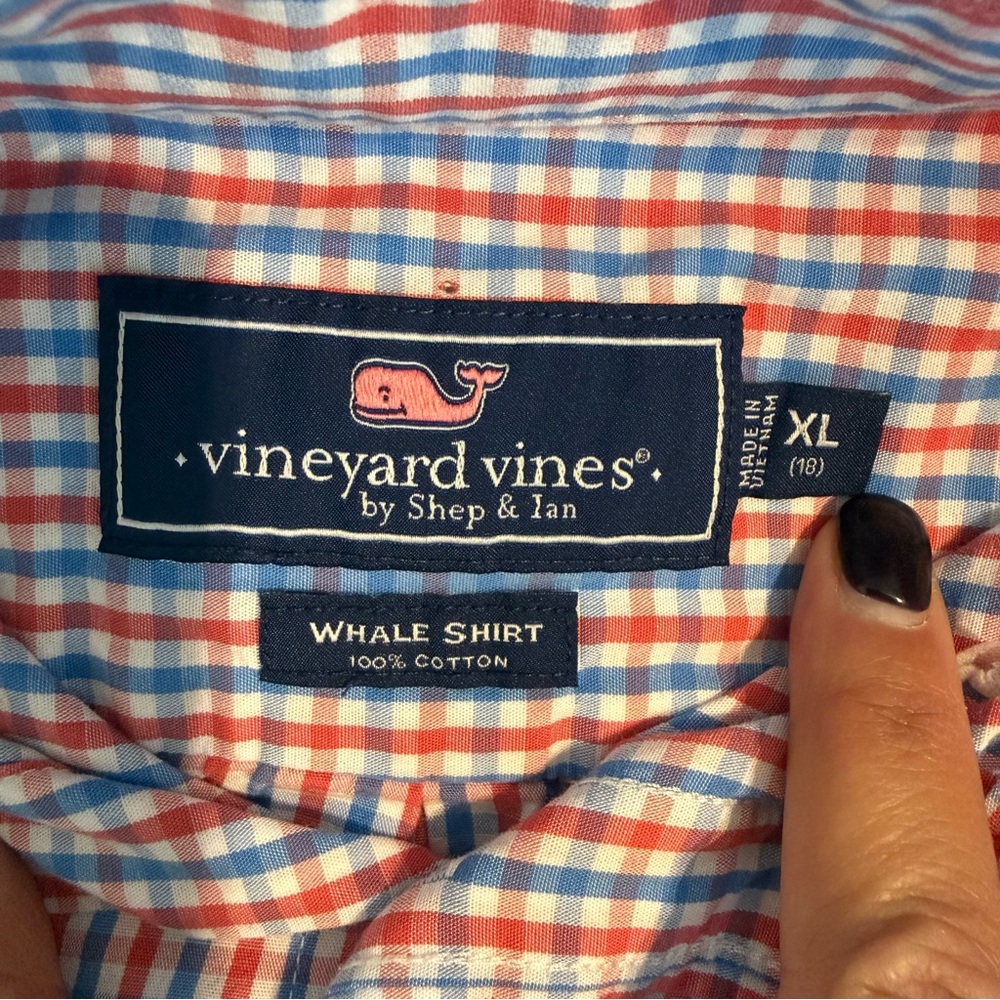 Vineyard Vines Gingham Plaid Button Long Sleeve C… - image 2